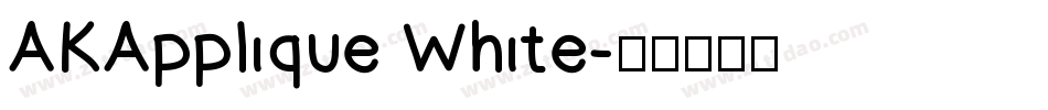 AKApplique White字体转换